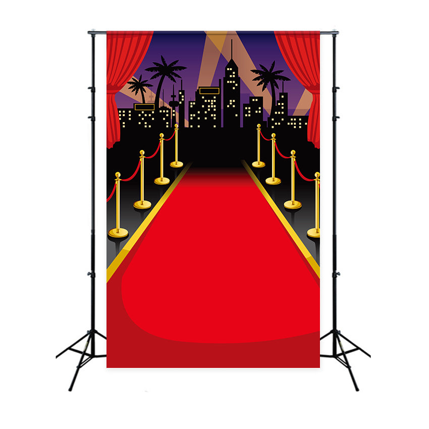 Roter Teppich Backdrops City Skyline Silhouette Backdrop GQ4-83
