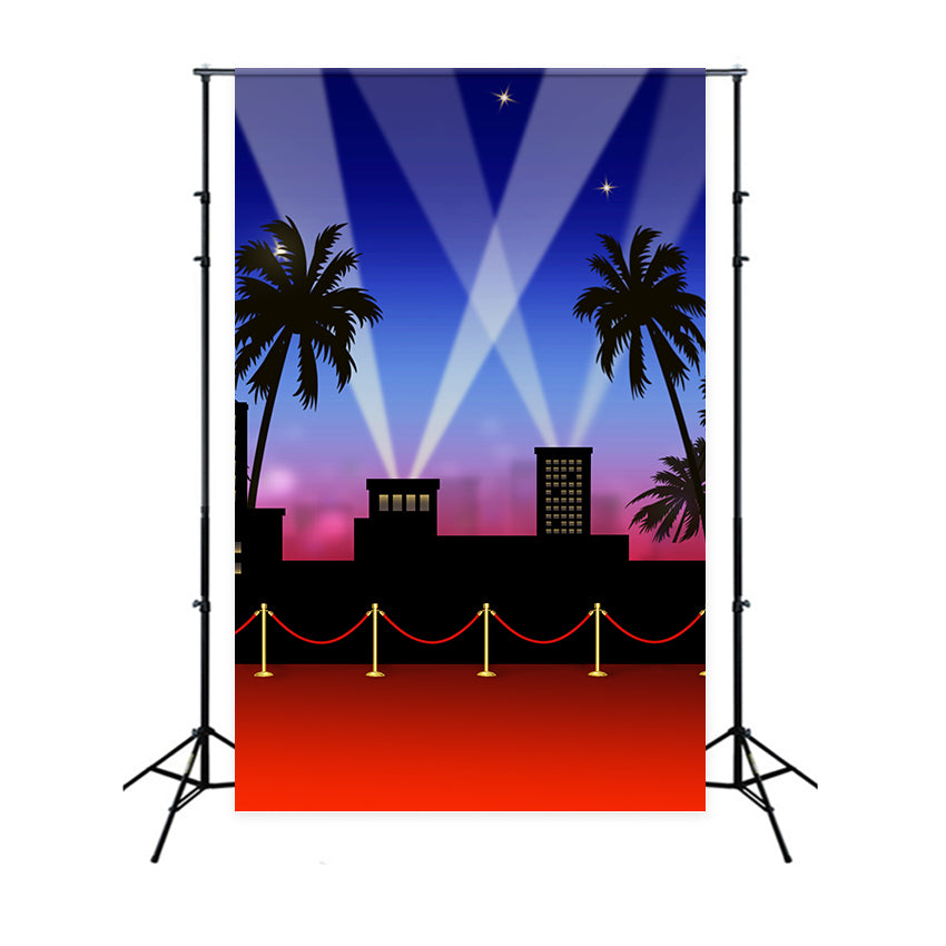 Backdrop Roter Teppich Glamour Nacht Skyline Licht Backdrop GQ4-84