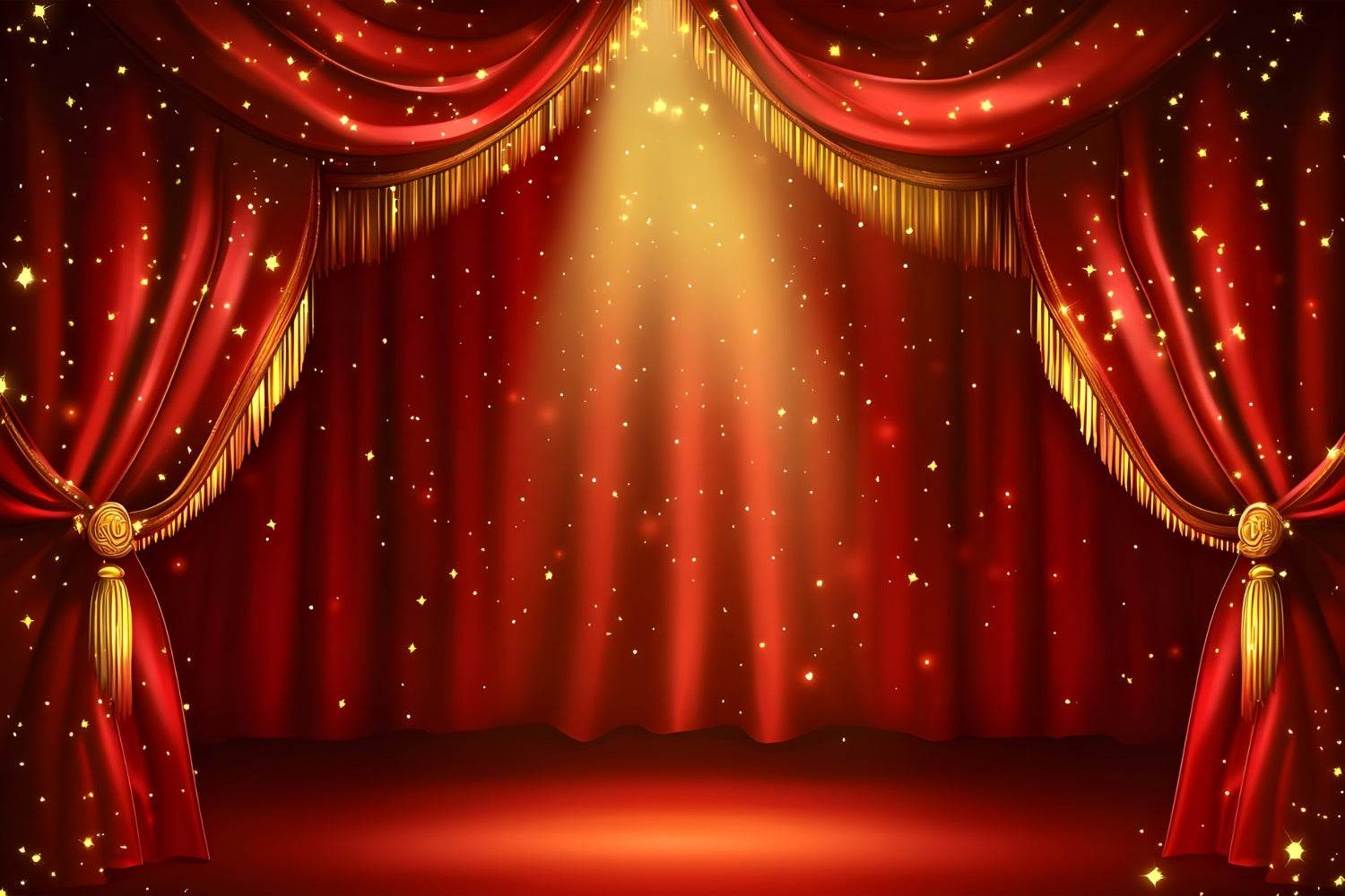 Roter Teppich Fotohintergrund Goldener funkelnder Vorhang Hintergrund GQ4-94