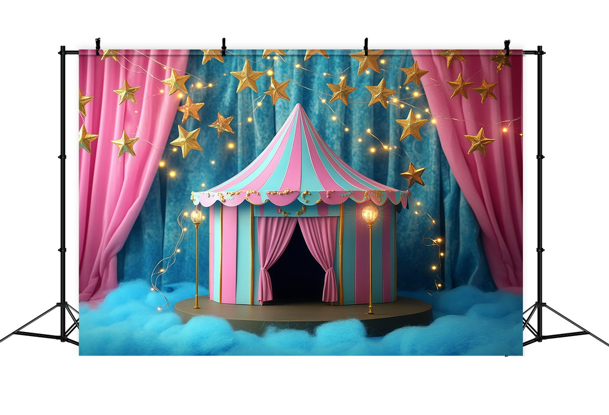 Karneval Zelt Backdrop Verträumte Zirkus Nacht Show Backdrop GQ5-106