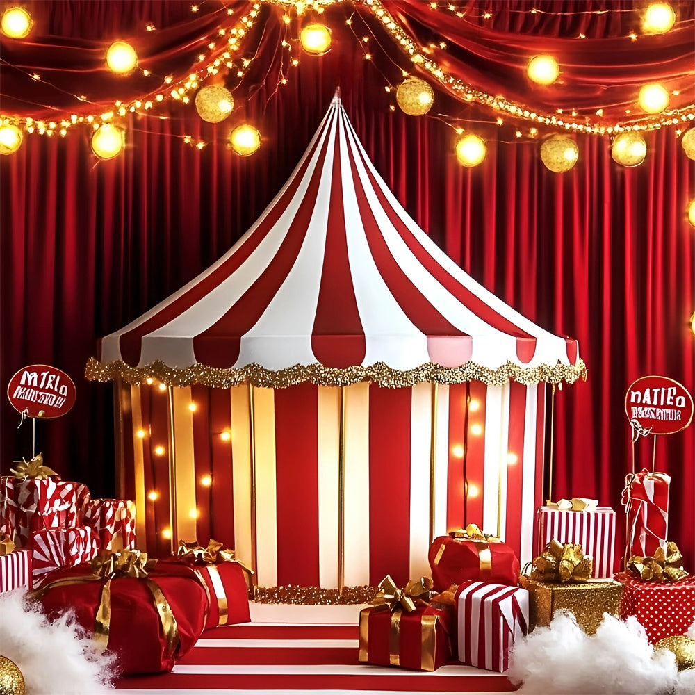 Zirkuszelt Hintergrundkulisse Holiday Stage Tent Lights Hintergrundkulisse GQ5-120