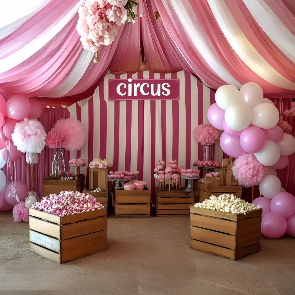 Zirkusfotografie Backdrop Zuckerwatte Zelt Dessert Backdrop GQ5-136