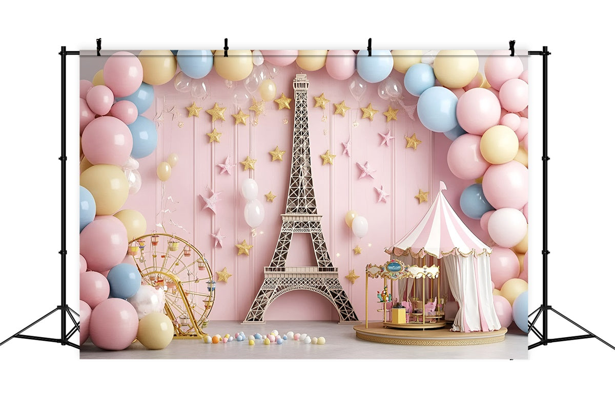 Kinderfoto-Hintergrund Ballon Paris Dreamland Hintergrund GQ5-140