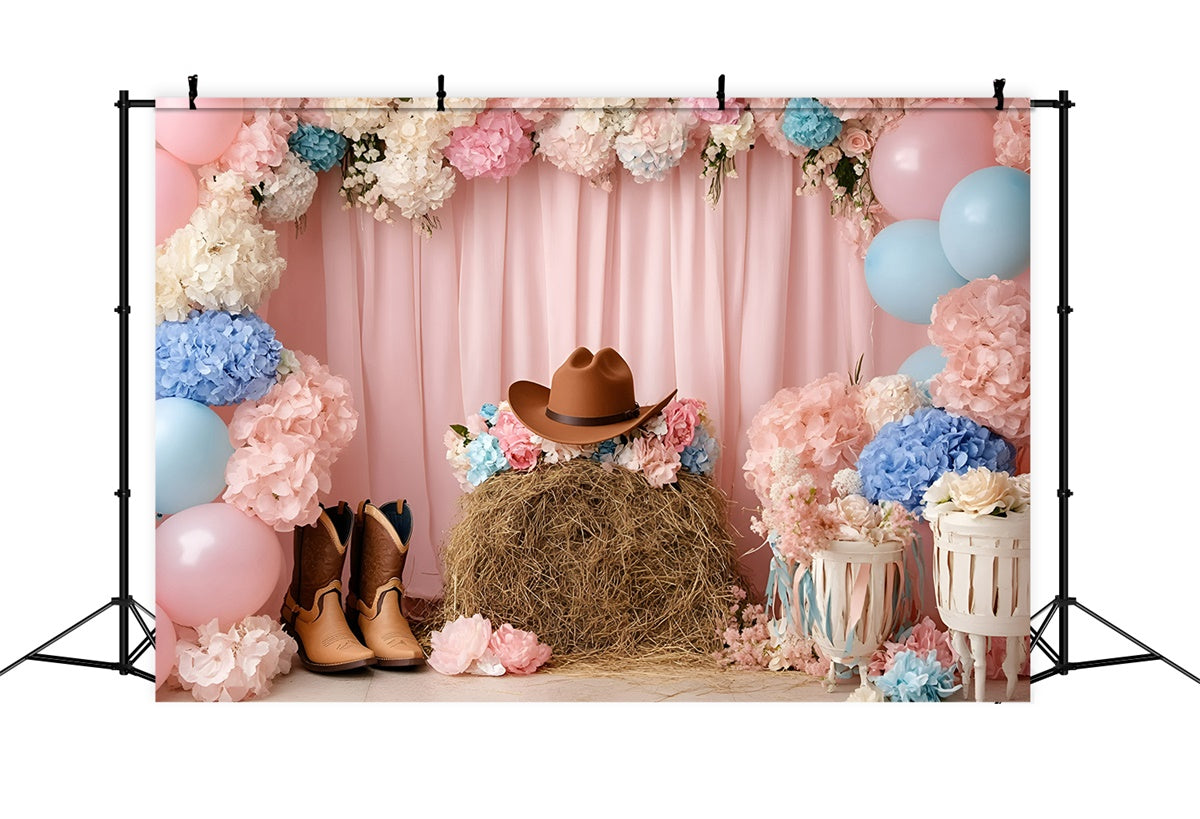 Cowgirl Backdrop Ideen Floral Western Charme Kinder Hintergrund GQ5-154
