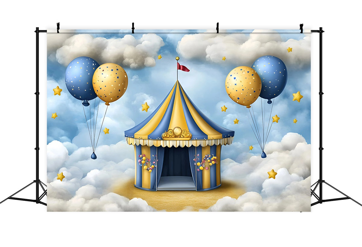 Zirkus-Hintergrund Sternenzirkus Traumland Kinder-Fotohintergrund GQ5-177