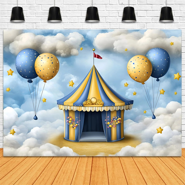 Zirkus-Hintergrund Sternenzirkus Traumland Kinder-Fotohintergrund GQ5-177