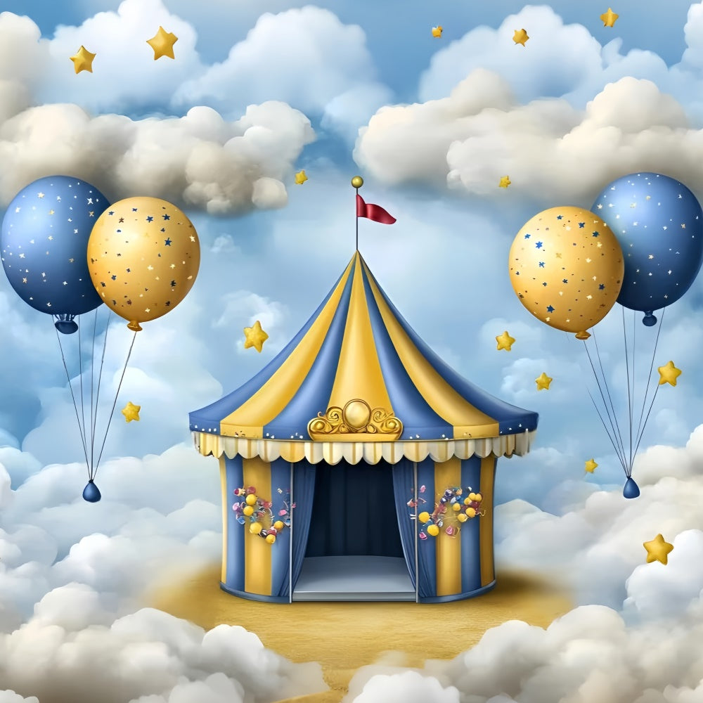 Zirkus-Hintergrund Sternenzirkus Traumland Kinder-Fotohintergrund GQ5-177