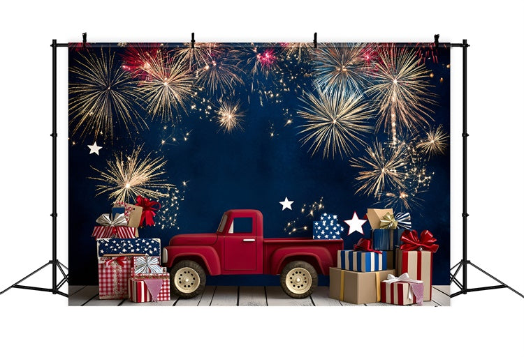 Feuerwerk Backdrop Feuerwerk Red Truck Kinder Backdrops GQ5-179