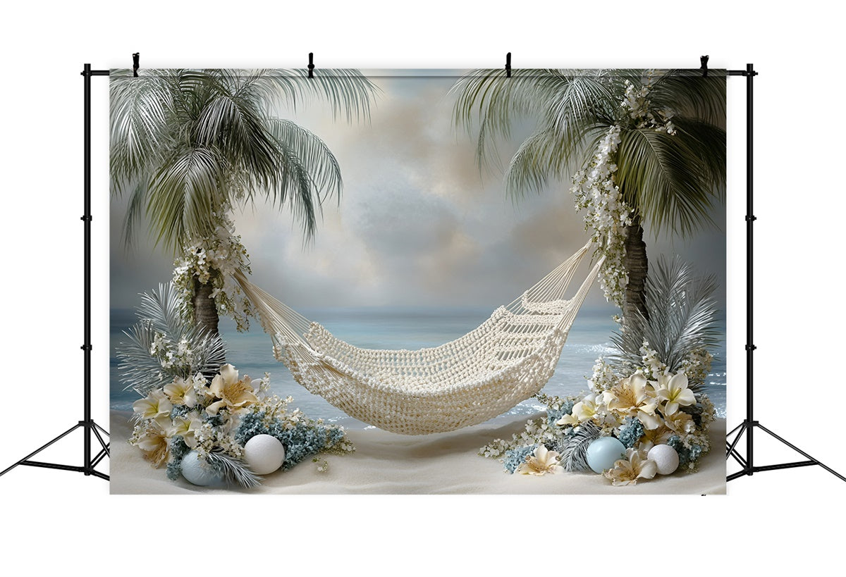 Fotografie Hintergründe für Kinder Floral Beach Palm Hintergrund GQ5-204