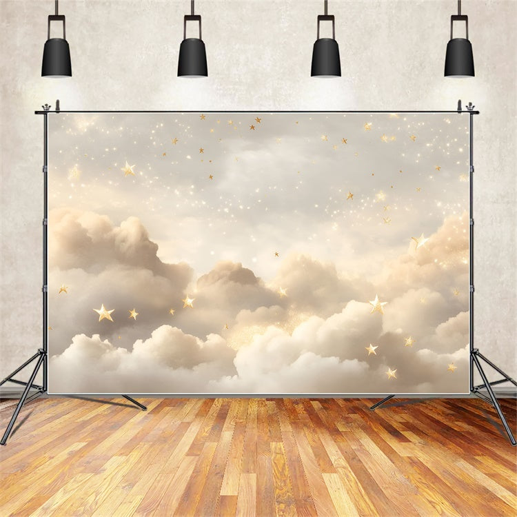 Stern-Fotohintergrund Goldstern Verträumte Wolken Hintergrund GQ5-55