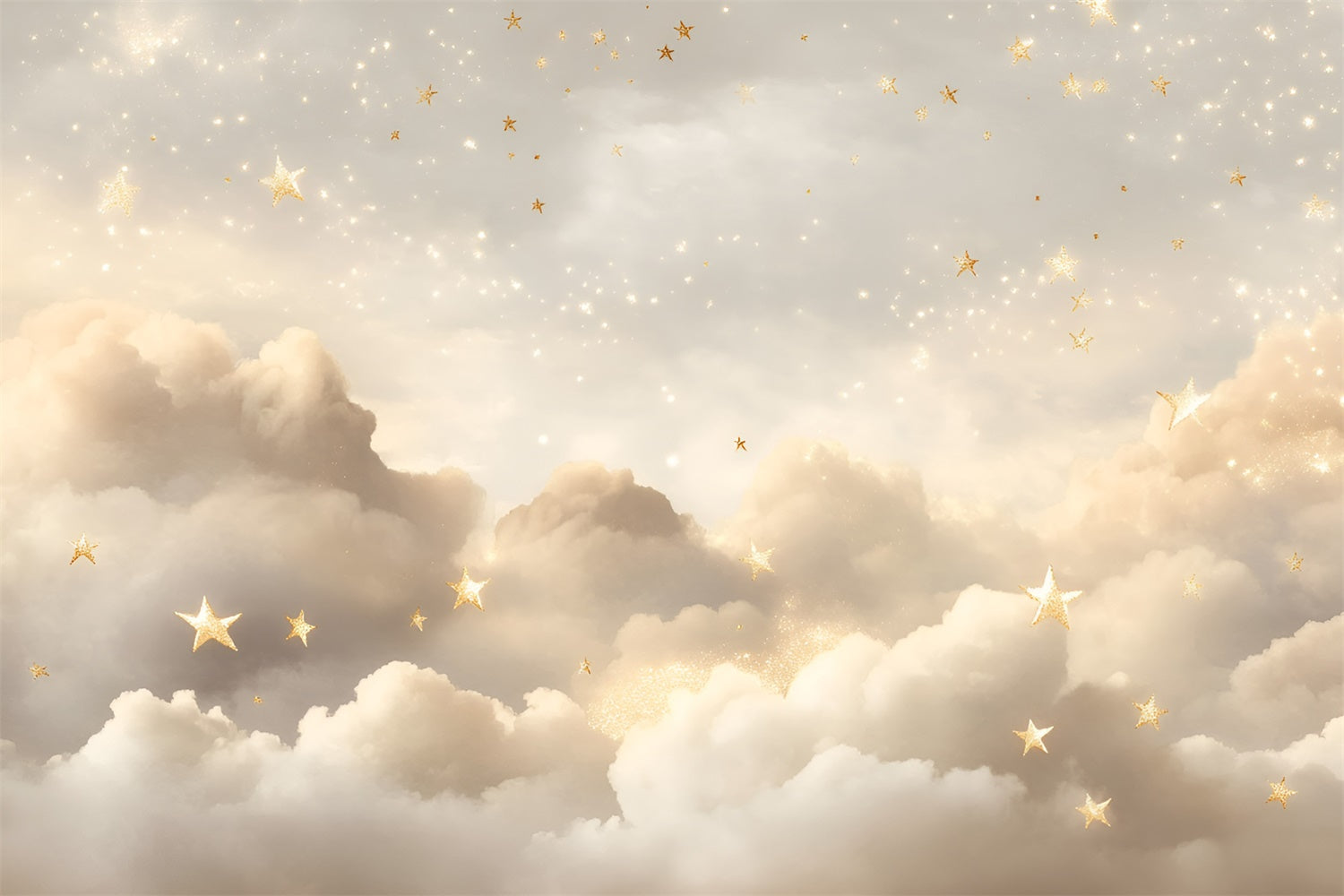 Stern-Fotohintergrund Goldstern Verträumte Wolken Hintergrund GQ5-55