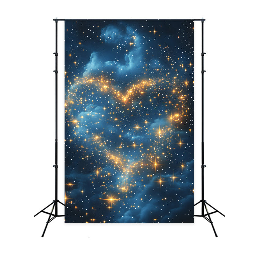 Sterne Hintergrund Romantischer Stern Herz Galaxie Hintergrund GQ5-65