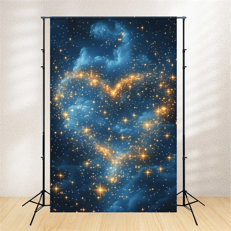 Sterne Hintergrund Romantischer Stern Herz Galaxie Hintergrund GQ5-65