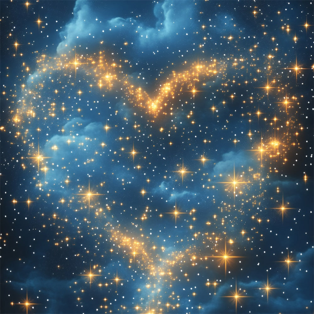 Sterne Hintergrund Romantischer Stern Herz Galaxie Hintergrund GQ5-65