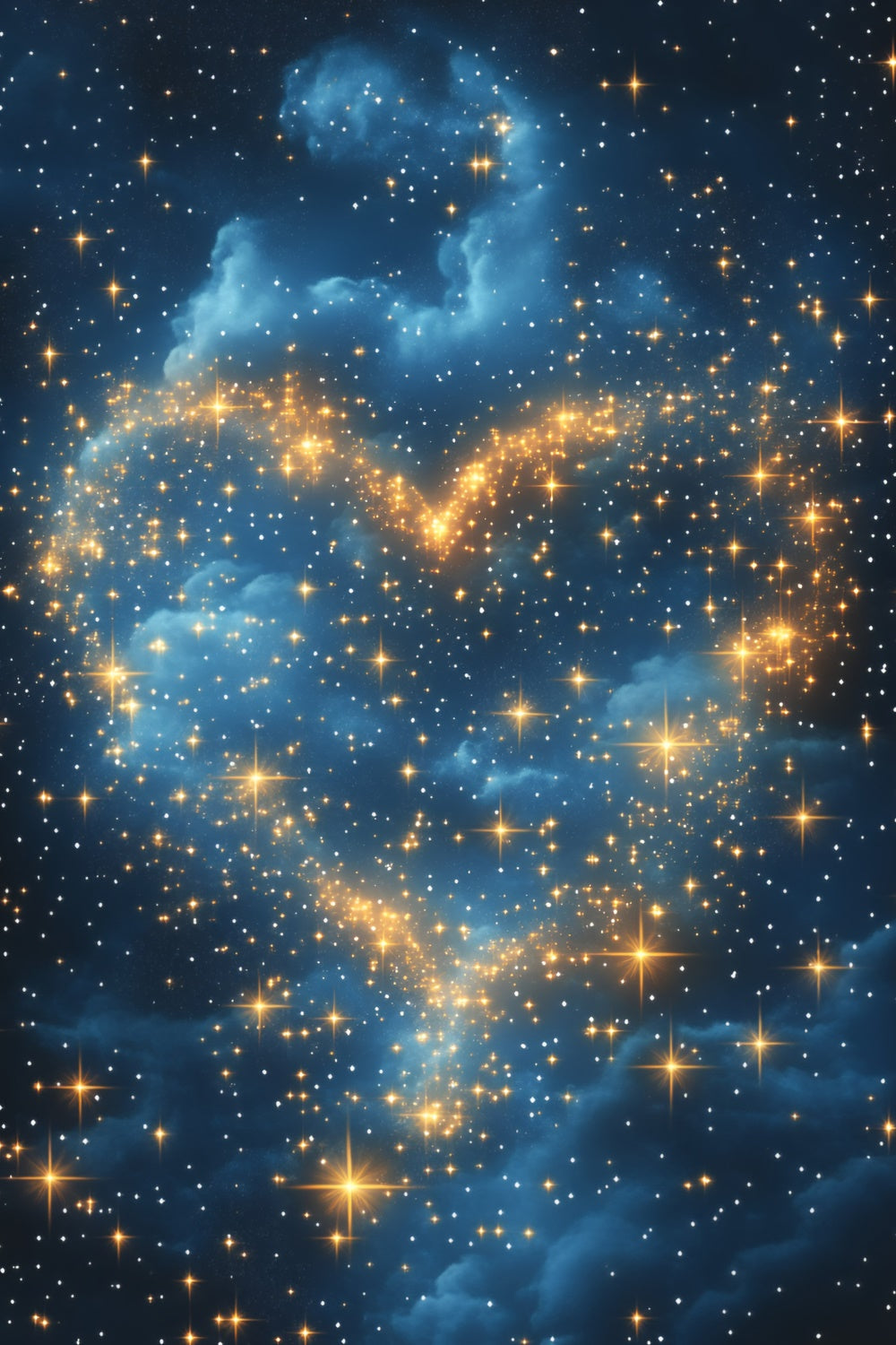Sterne Hintergrund Romantischer Stern Herz Galaxie Hintergrund GQ5-65