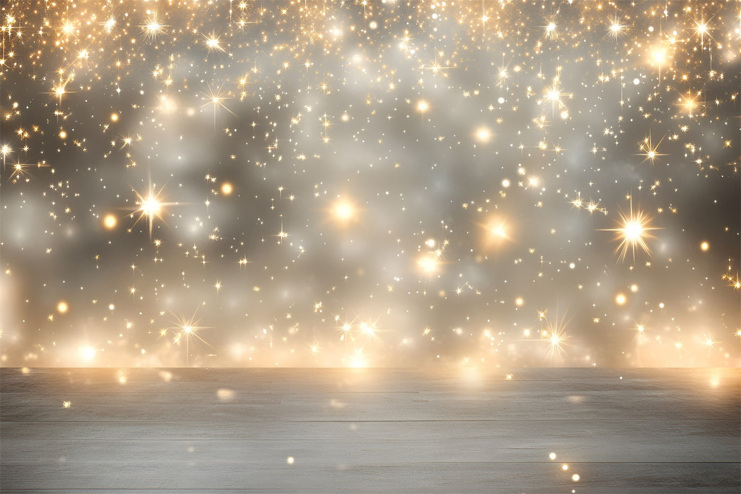 Sterne Backdrop Holzboden Sparkle Star Backdrop GQ5-70