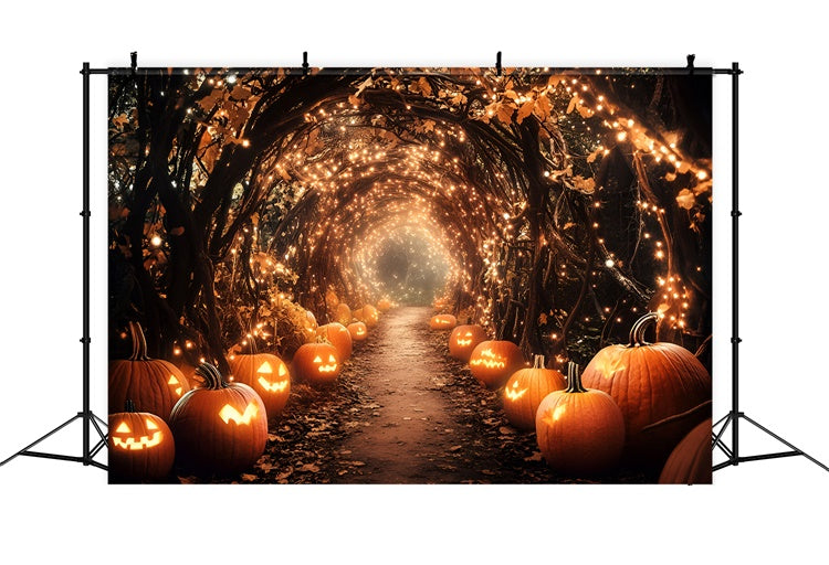 Herbst Fotokulissen Halloween Kürbis Pfad Hintergrund GQ5-97