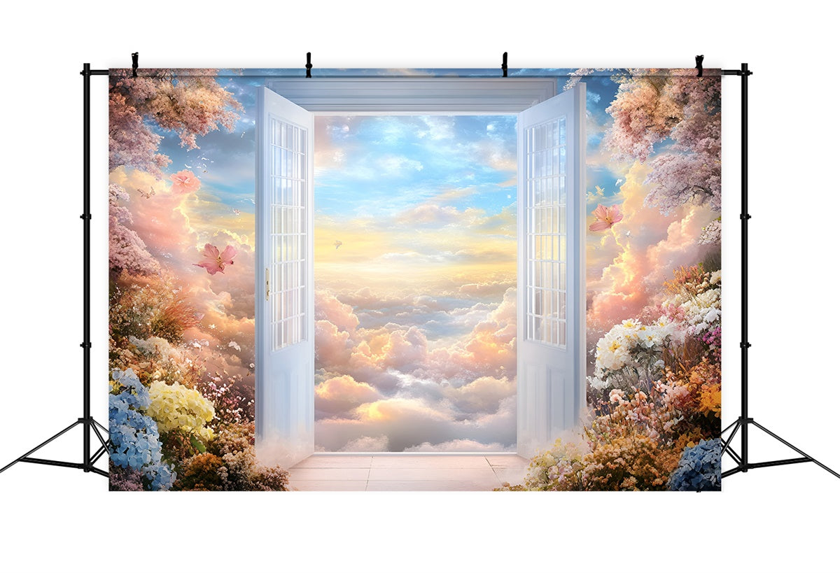 Himmel Backdrop Pastell Himmel Garten Eingang Fotohintergrund GQ57-113