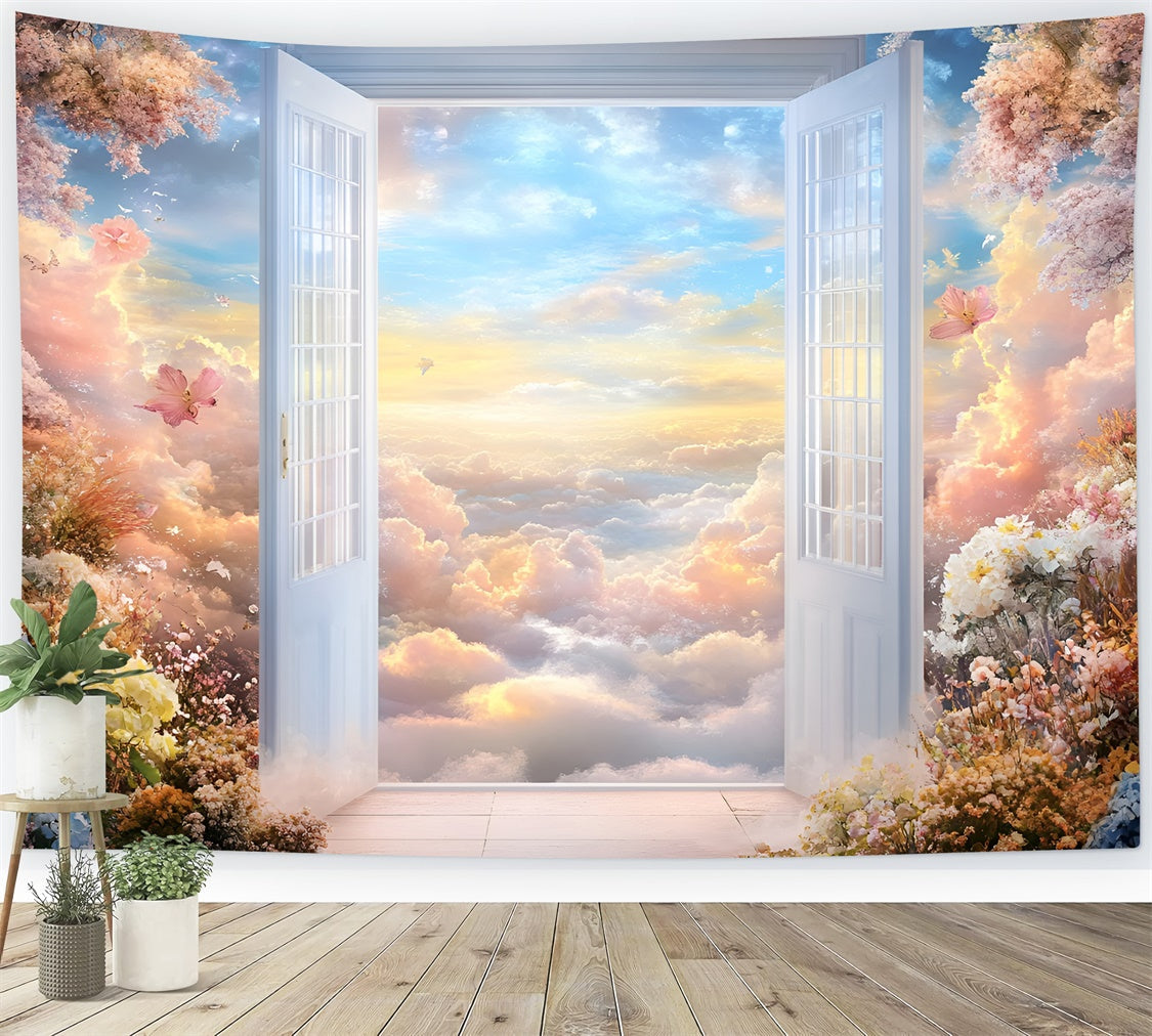 Himmel Backdrop Pastell Himmel Garten Eingang Fotohintergrund GQ57-113