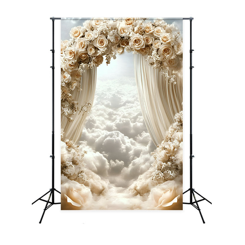 Wolke Fotografie Hintergrunddrop Rosenbogen Himmel Backdrop GQ57-114