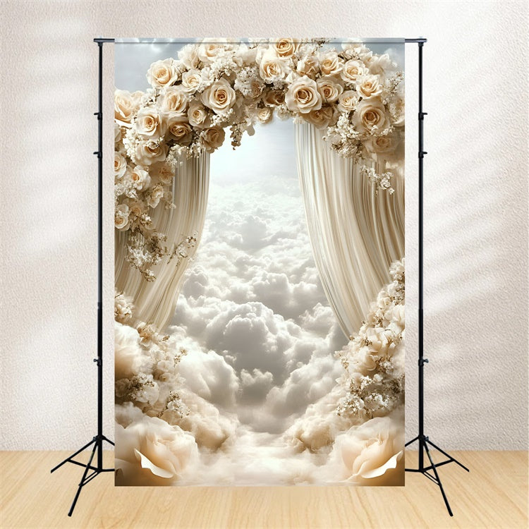 Wolke Fotografie Hintergrunddrop Rosenbogen Himmel Backdrop GQ57-114