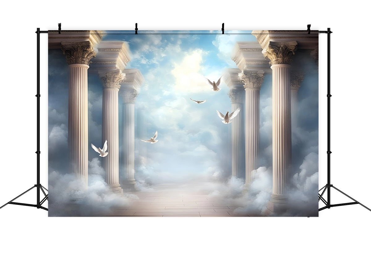 Wolken Backdrops Taubenflug Wolkentempel Fotohintergrund GQ57-129