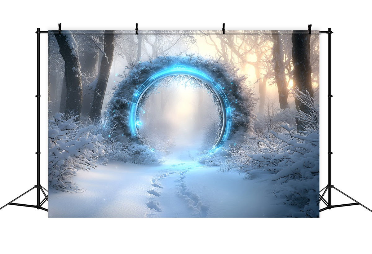 Winter Backdrop Fotografie Glühender Zauberbogen Backdrop GQ57-153