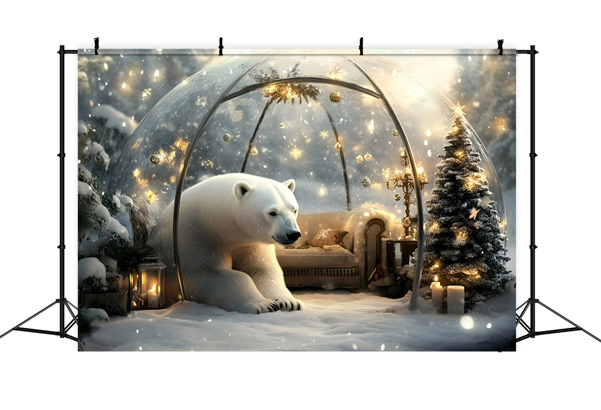 Schneekugel Backdrop Eisbär Verzauberte Kulisse GQ57-154