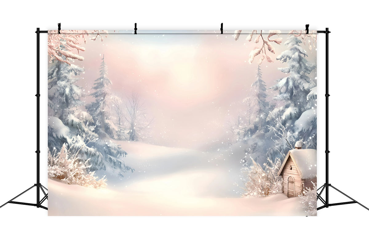Winter Szene Hintergrund Dreamy Frost Morning Backdrop GQ57-158