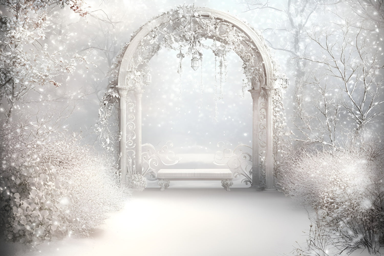 Winter Fotokulisse Frosted Elegance Arch Backdrop GQ57-175