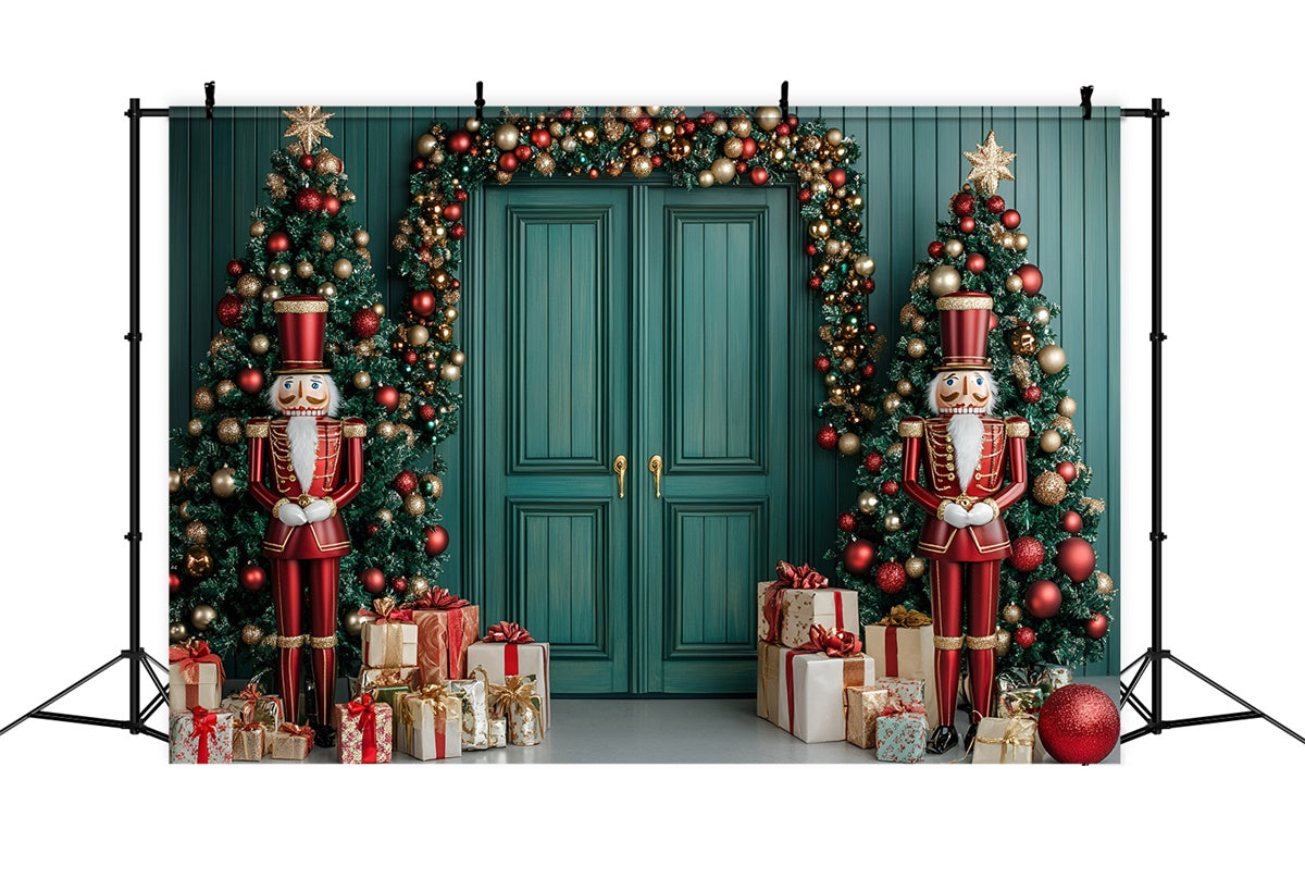 Weihnachten Backdrops Nussknacker Bewachter Eingang Backdrop GQ57-29