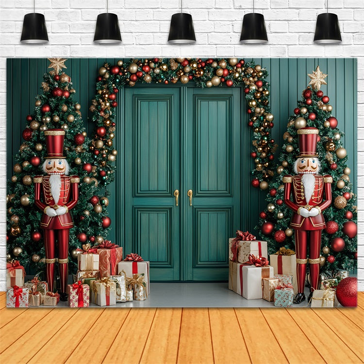 Weihnachten Backdrops Nussknacker Bewachter Eingang Backdrop GQ57-29