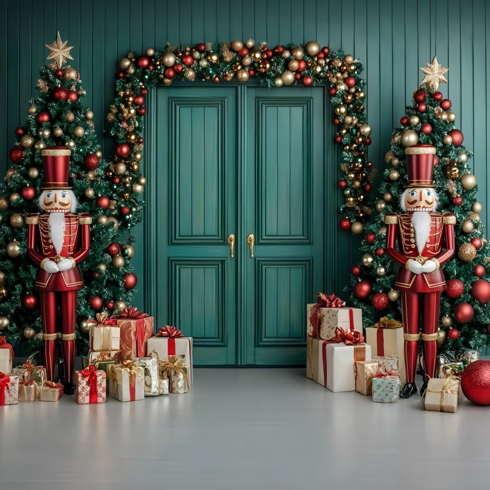 Weihnachten Backdrops Nussknacker Bewachter Eingang Backdrop GQ57-29