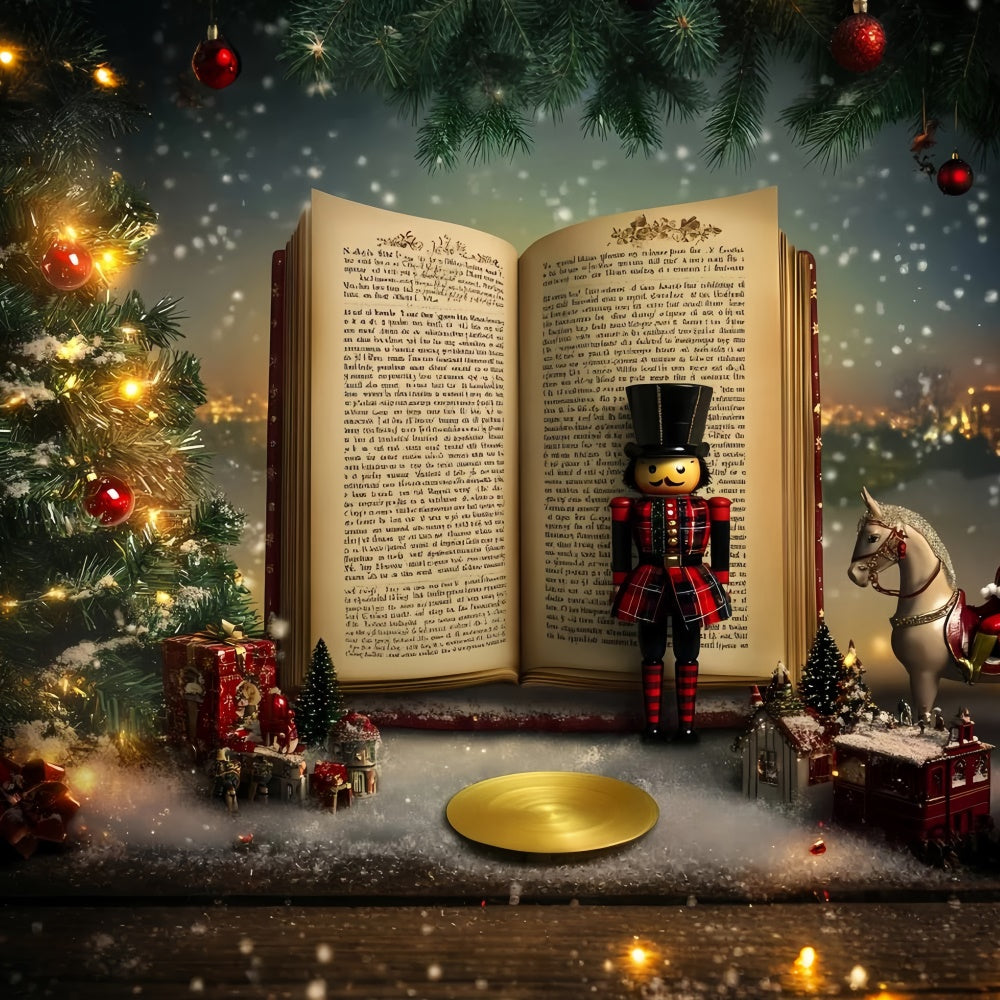 Weihnachts-Hintergrund Nussknacker Märchenhafte Träume Hintergrund GQ57-30