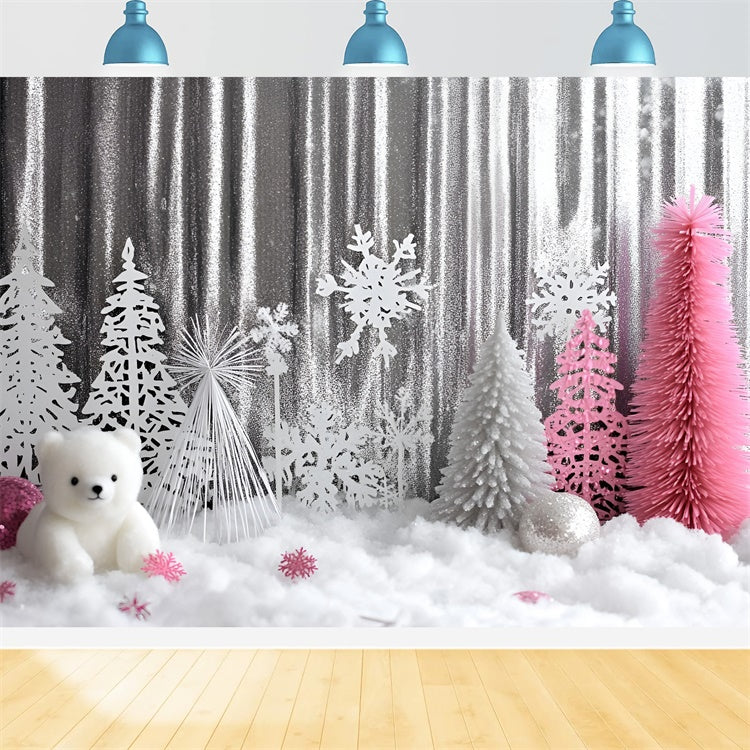 Weihnachten Fotografie Kulissen Glänzende Winter Whimsy Hintergrund GQ57-36