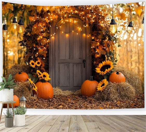 Herbst Fotografie Hintergründe Sonnenblumen Glühen Eingang Backdrop GQ57-93