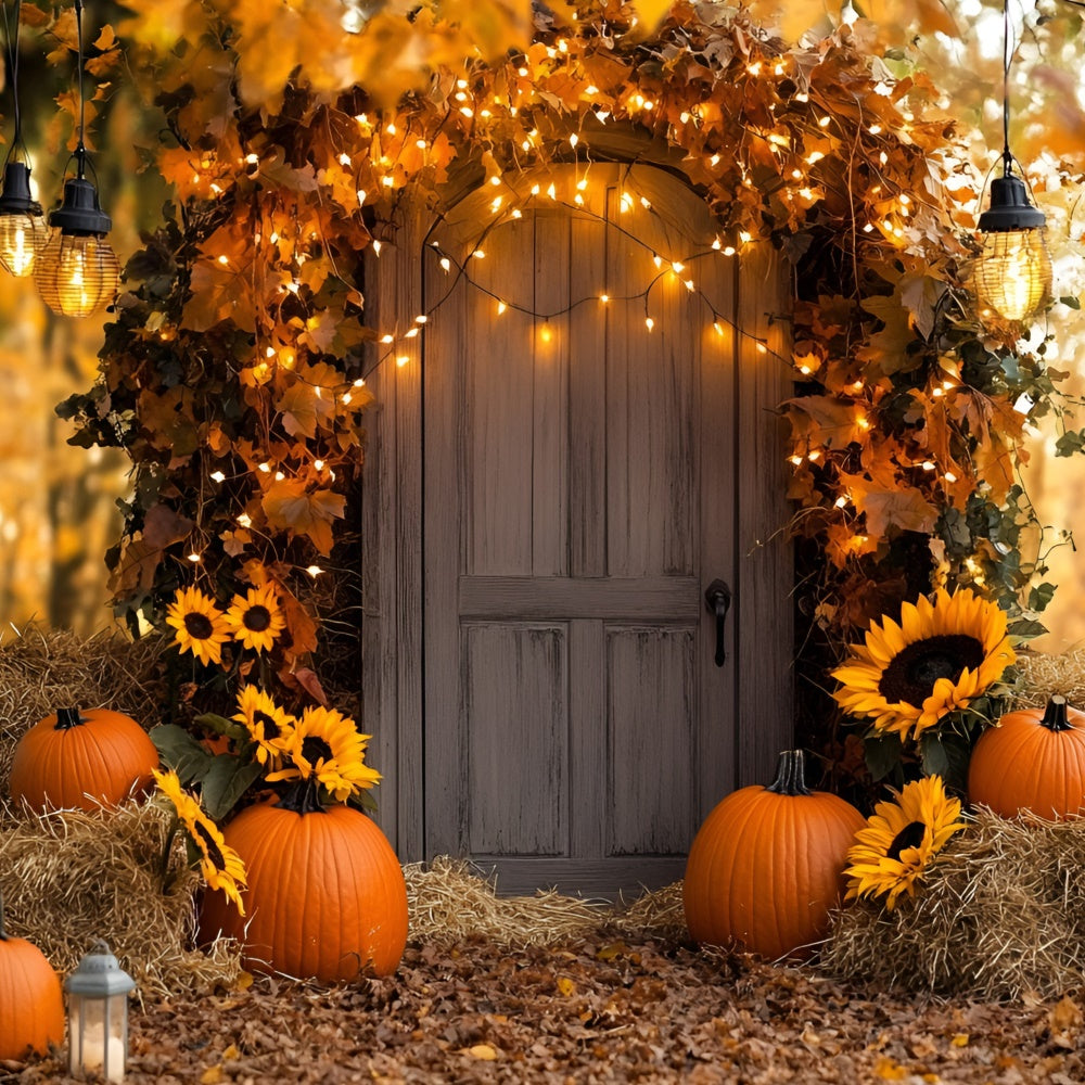Herbst Fotografie Hintergründe Sonnenblumen Glühen Eingang Backdrop GQ57-93