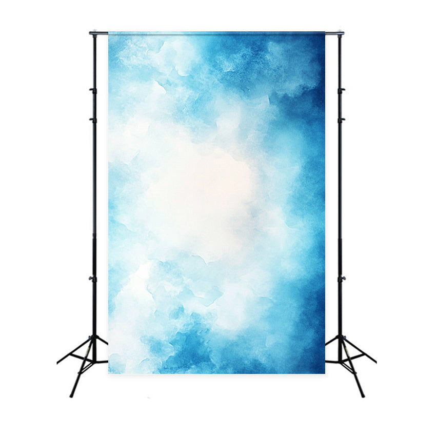 Aquarell Fotohintergrund Soft Aquarell Wolke Blau Textur Fotohintergrund für Porträts GQ58-100