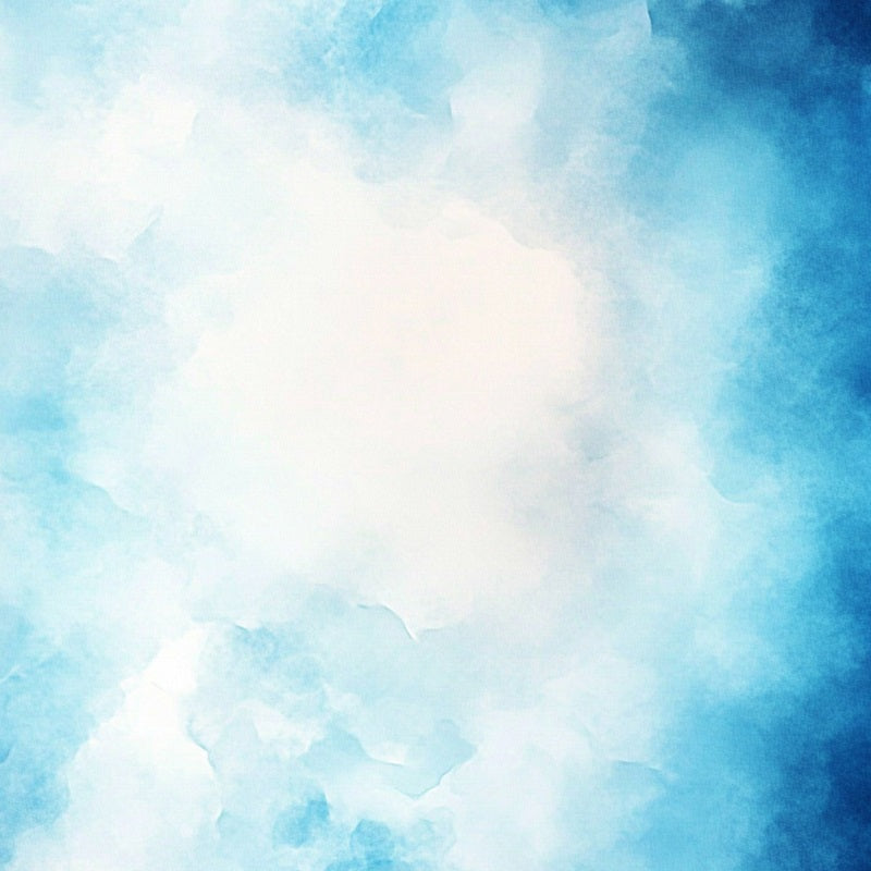 Aquarell Fotohintergrund Soft Aquarell Wolke Blau Textur Fotohintergrund für Porträts GQ58-100