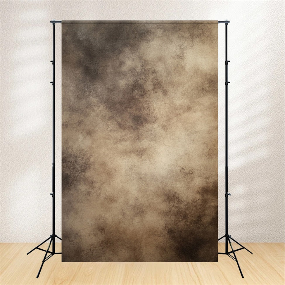 Creme Fotohintergrund Deep Mocha and Sand Cloudy Pattern Fotoportrait Fotohintergrund GQ58-103