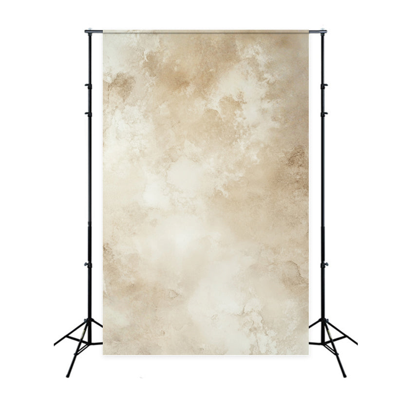 Cremefarbener Fotohintergrund Weiches Beige Bewölktes Aquarell Textur Fotohintergrund für Porträts GQ58-105