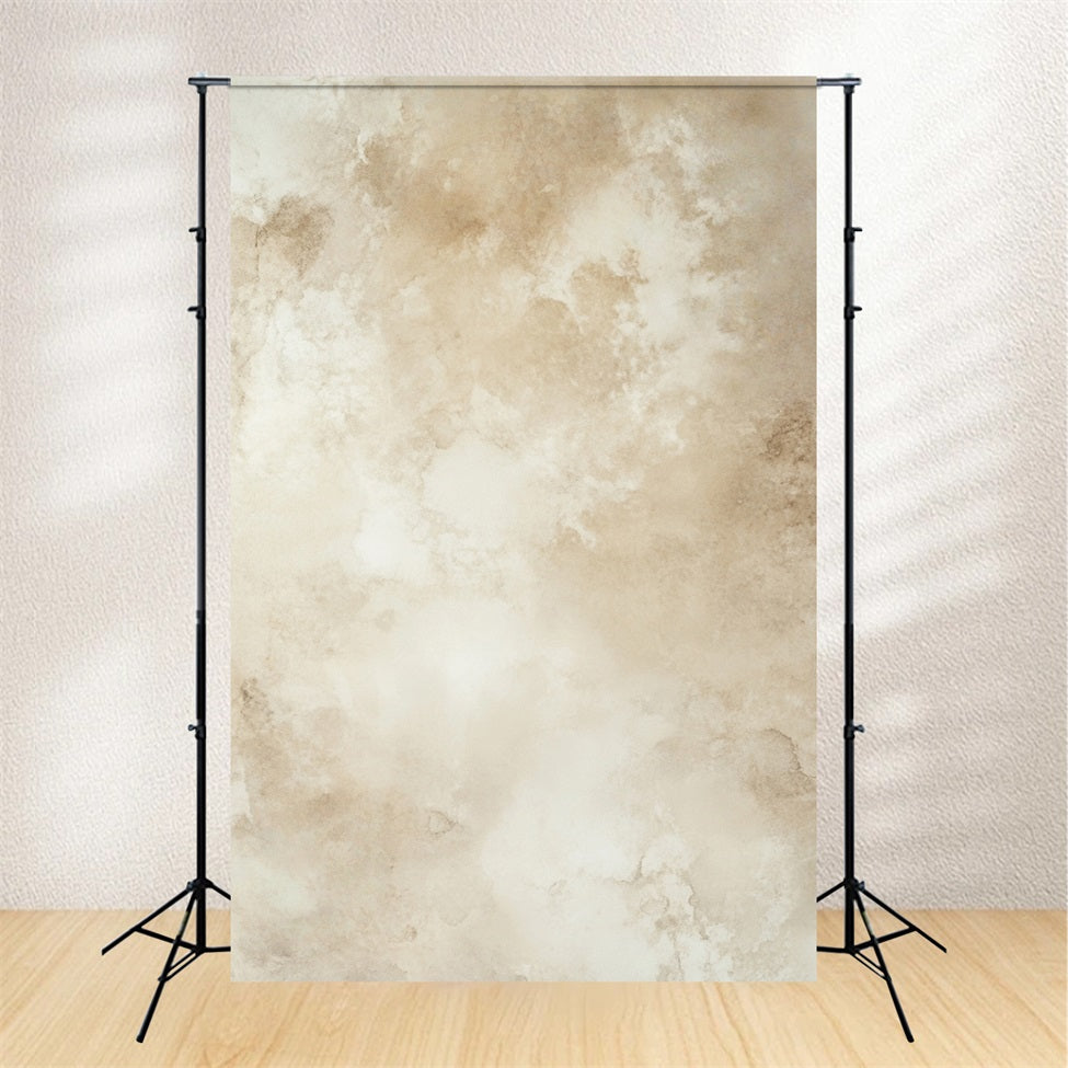 Cremefarbener Fotohintergrund Weiches Beige Bewölktes Aquarell Textur Fotohintergrund für Porträts GQ58-105