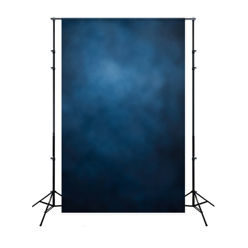 Schule Porträt Fotohintergrund Deep Blue Gradient Mist Textur Studio Porträt Fotohintergrund GQ58-110