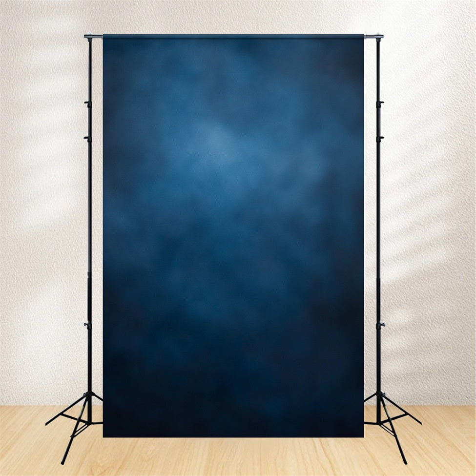 Schule Porträt Fotohintergrund Deep Blue Gradient Mist Textur Studio Porträt Fotohintergrund GQ58-110