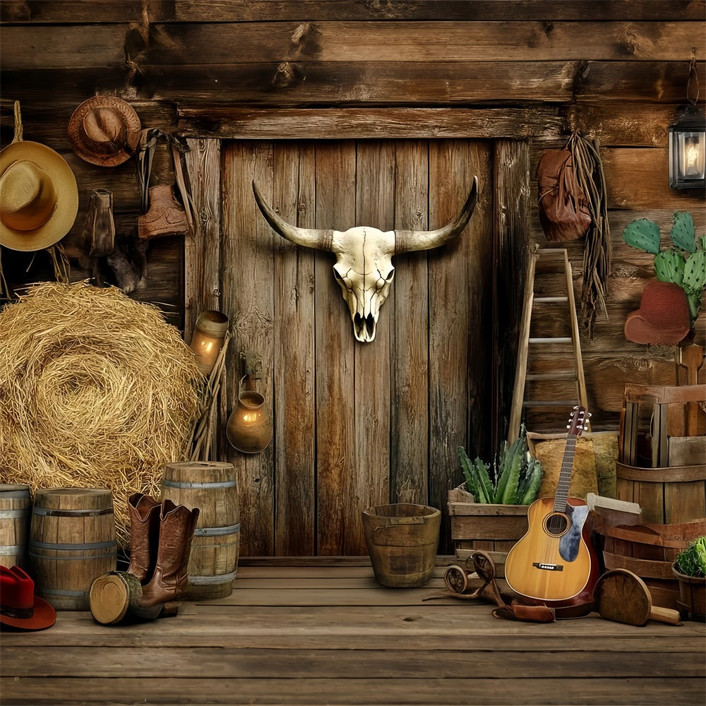 Western Backdrop Rustikale Scheunentür Cowboy Dekor Vintage Backdrops für Fotografie GQ58-116