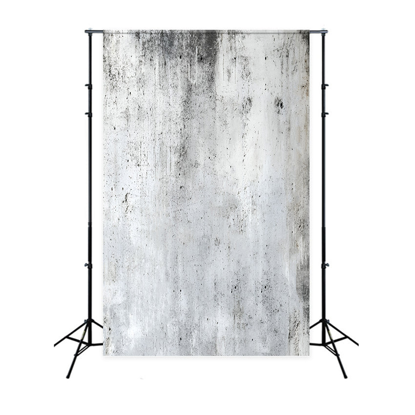 Beton Fotohintergrund verwitterte weiße Beton Textur mit dunklen Flecken Porträt Studiohintergründe GQ58-56