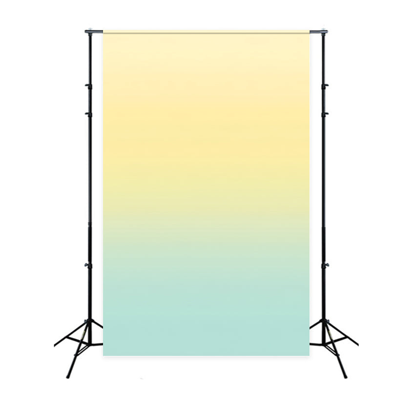 Gradient Backdrop Soft Yellow to Aqua Pastell Gradient professionelle Porträt Fotohintergrund GQ58-61