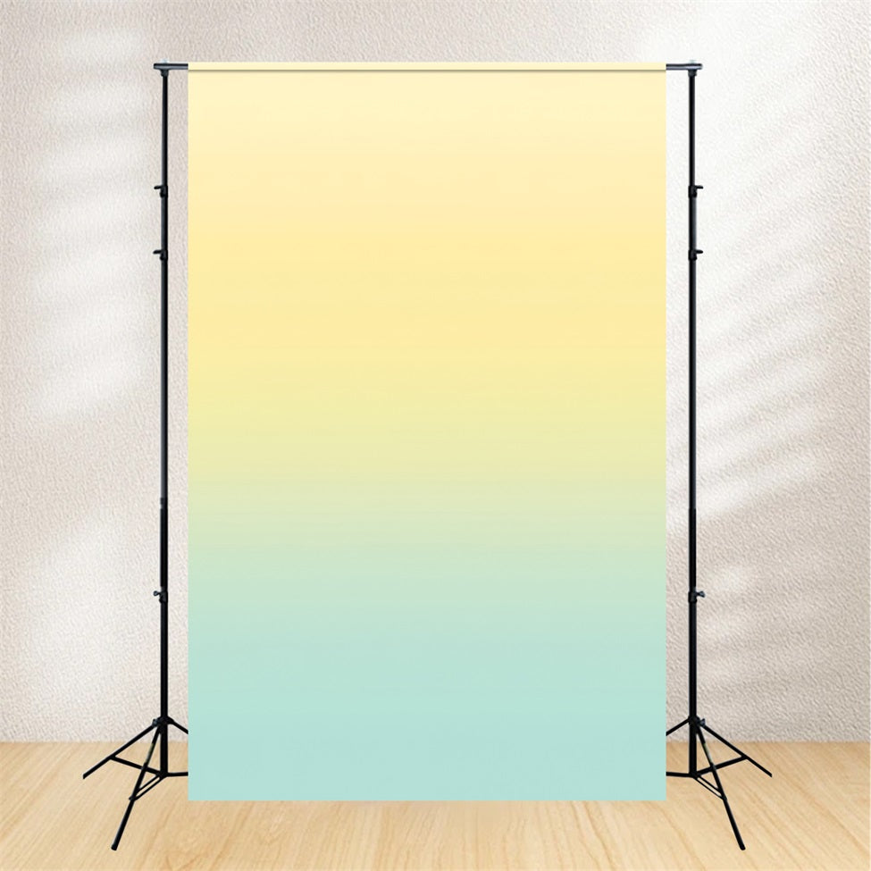 Gradient Backdrop Soft Yellow to Aqua Pastell Gradient professionelle Porträt Fotohintergrund GQ58-61