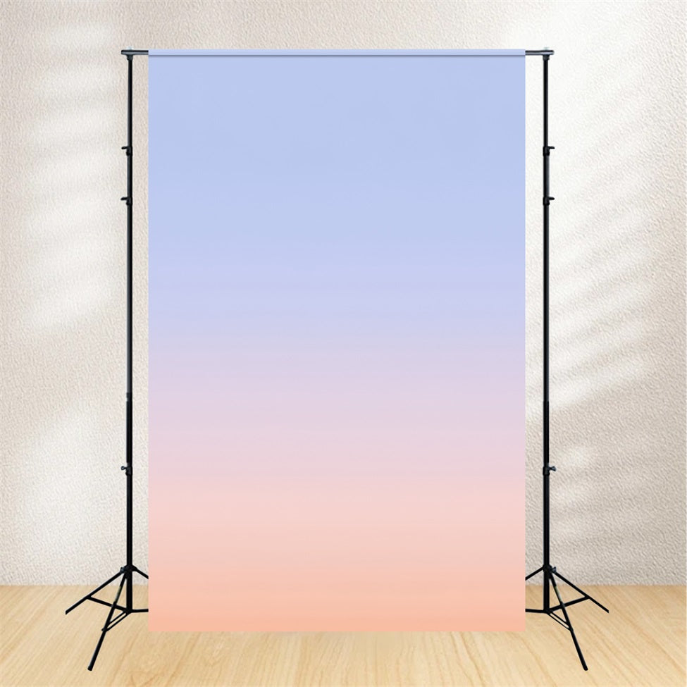 Gradient Backdrop Pastell Blau Pfirsich Gradient Tone Studiohintergründe für Porträts GQ58-64