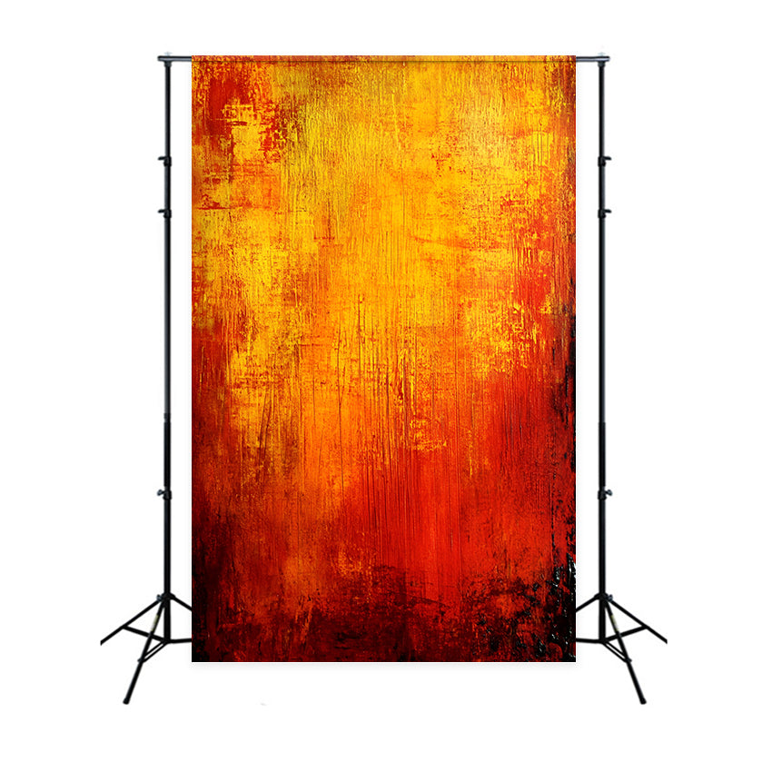 Orange Backdrop Bold Abstract Red and Yellow Brushstrokes Fotografie Porträt Fotohintergrund GQ58-79